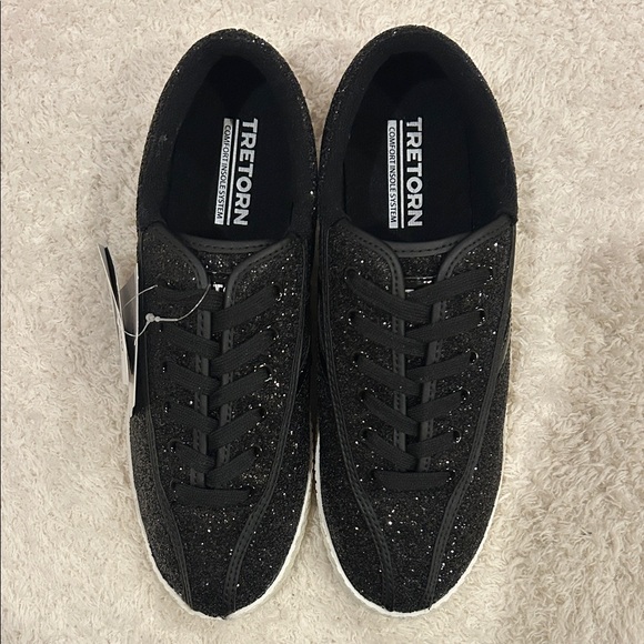 NWOB Tretorn Sparkling Black Sneakers - Picture 4 of 12